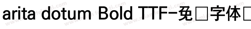 arita dotum Bold TTF字体转换